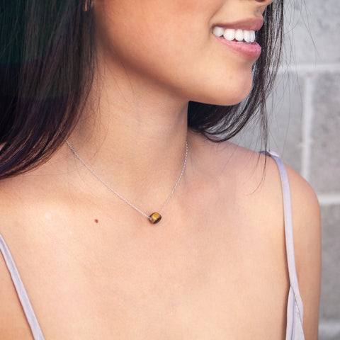 Tiger Eye Intention Necklace - Empowered