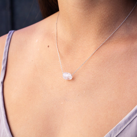 Quartz Crystal Intention Necklace - Clarity & Wisdom