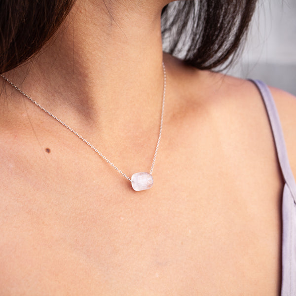 Quartz Crystal Intention Necklace - Clarity & Wisdom