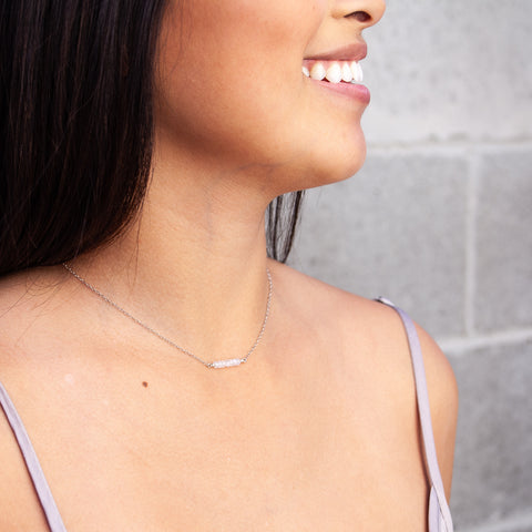 Rainbow Moonstone Intention Necklace - Intuition