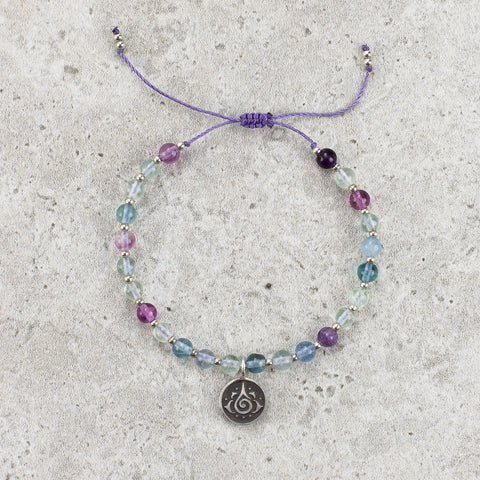 Rainbow Fluorite Meditation Bracelet - Self Actualized