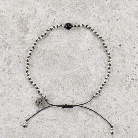 Hand Knotted Onyx Bracelet - Strong & Focused
