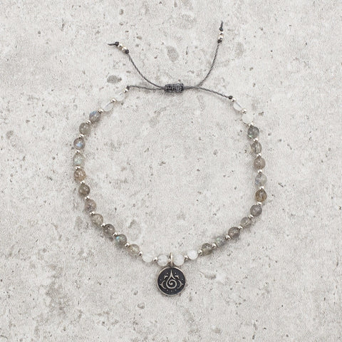 Rainbow Moonstone Intention Necklace - Intuition