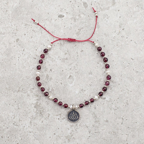 Garnet & Pearl Gemstone Bracelet - Limited Edition