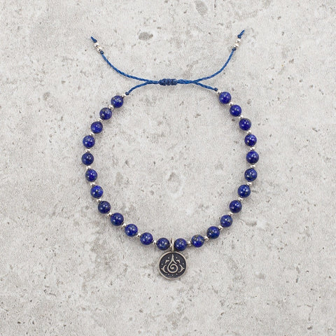 Hand Knotted Lapis Lazuli Bracelet