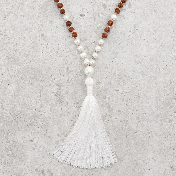 Rudruksha and Pearl Mala  (Delicate)