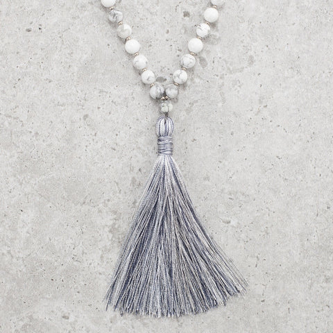 Howlite Mala (Petite) - Calm & Patient