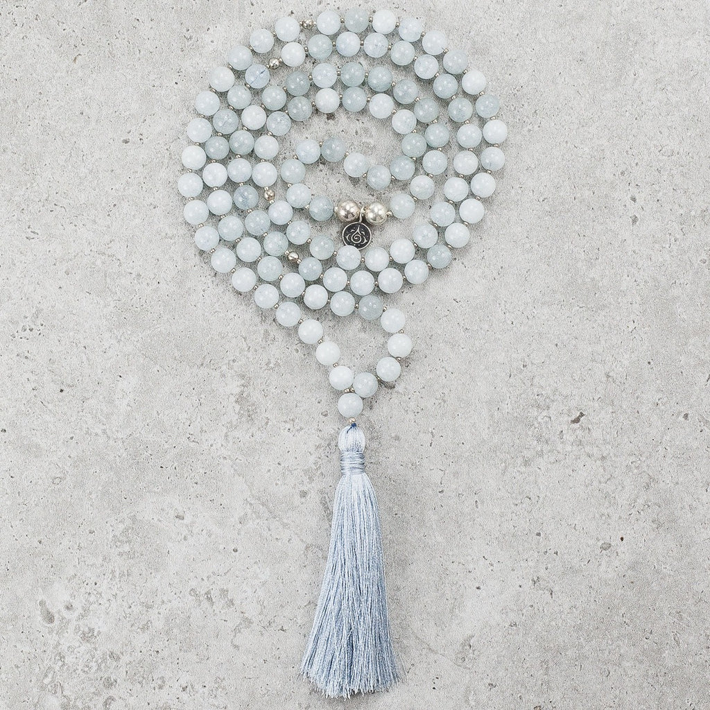 Aquamarine Mala - Serene & Inspired