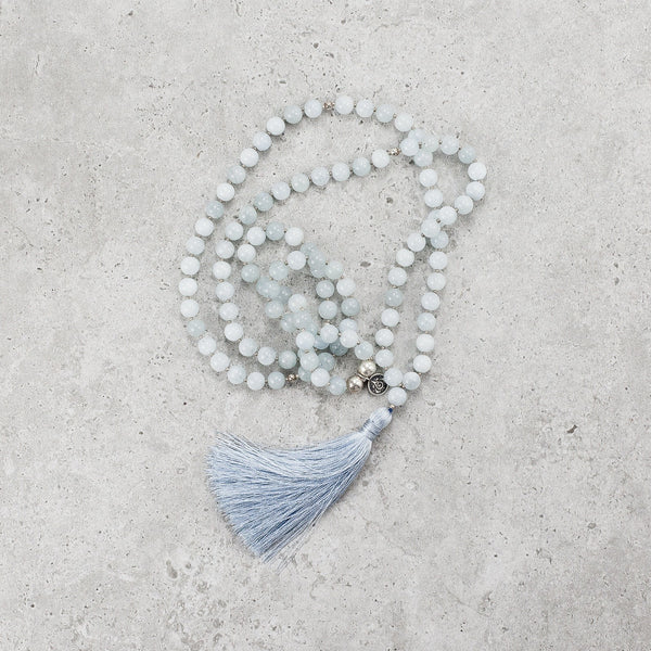 Aquamarine Mala - Serene & Inspired