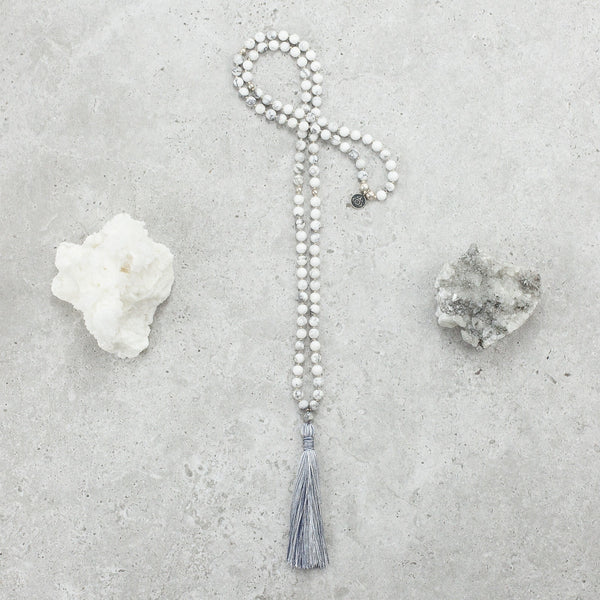 Howlite Mala (Petite) - Calm & Patient