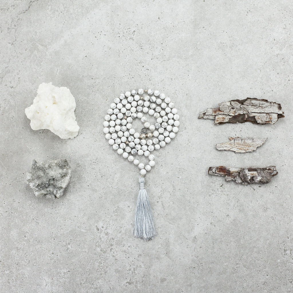 Howlite Mala - Calm & Patient