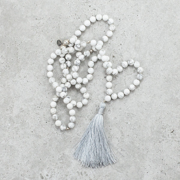 Howlite Mala - Calm & Patient