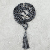 Snowflake Obsidian Mala - Protected & Restored