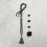 Snowflake Obsidian Mala - Protected & Restored