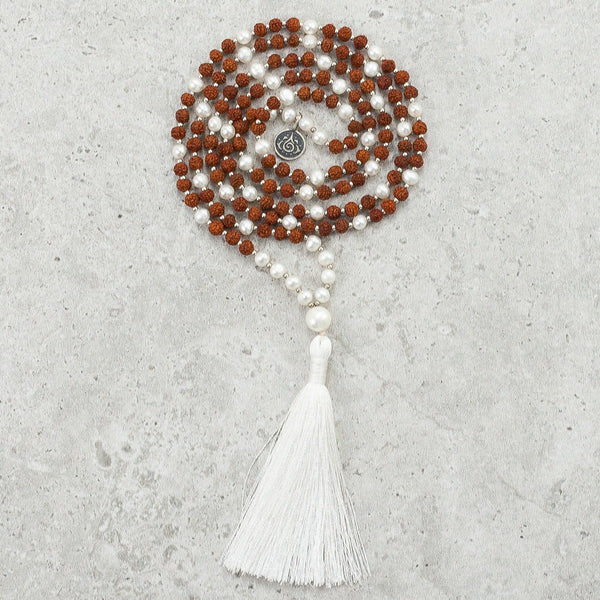 Rudruksha and Pearl Mala  (Delicate)