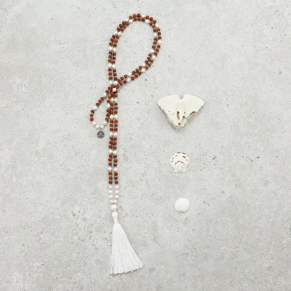 Rudruksha and Pearl Mala  (Delicate)