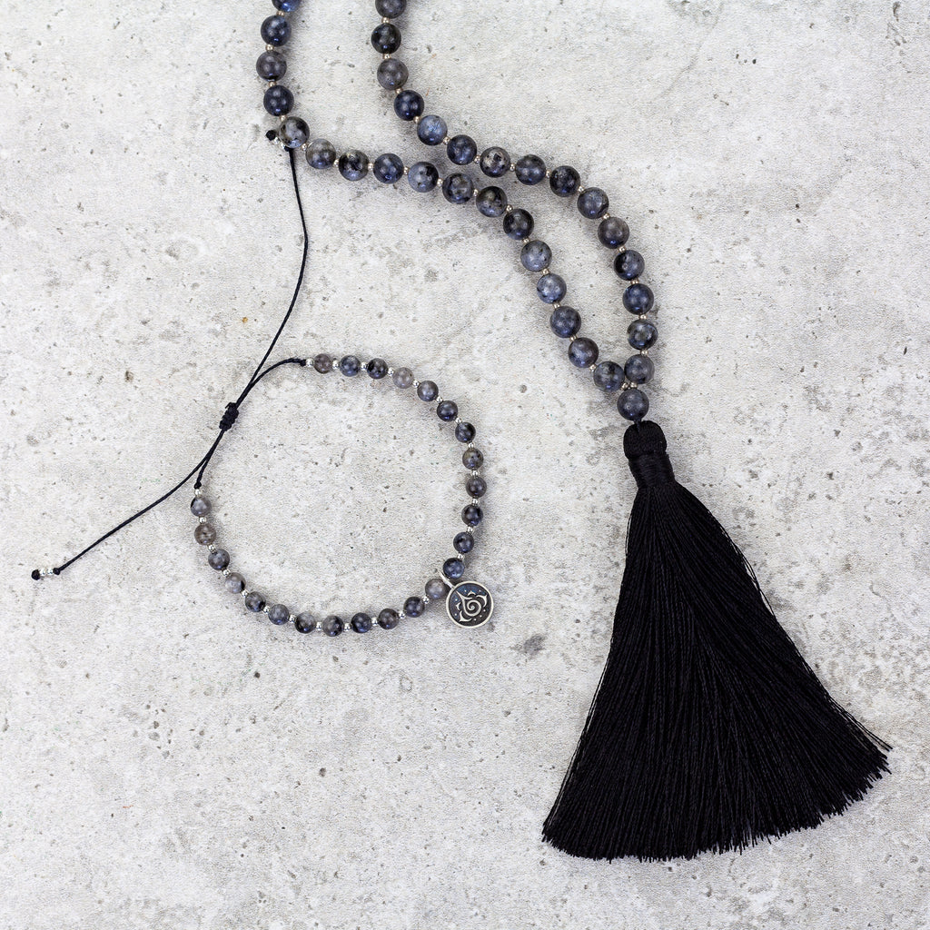 Blue Labradorite Mala Bracelet - Serendipity & Intuition