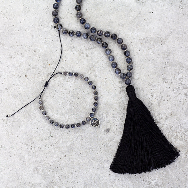 Blue Labradorite Mala Bracelet - Serendipity & Intuition