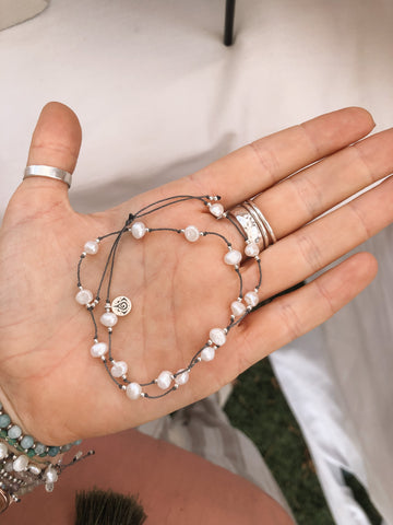 Hand Knotted Moonstone Bracelet - Intuition