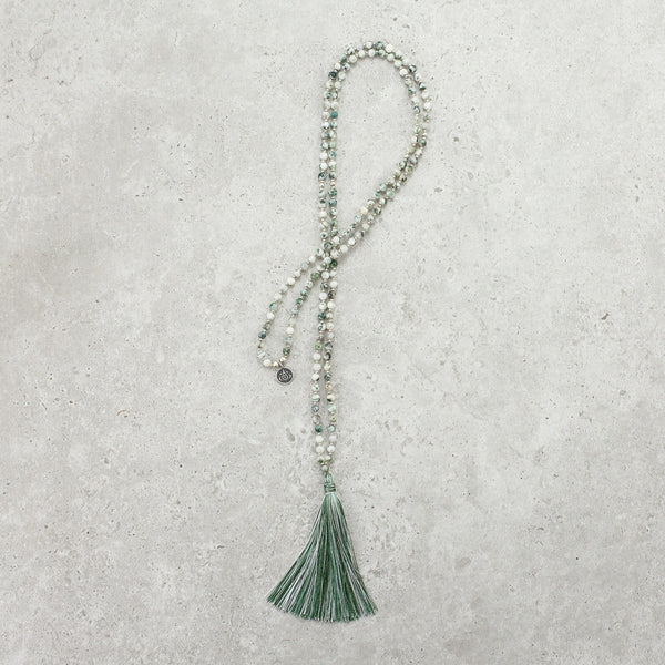 Tree Agate Mala (Delicate) - Balanced & Connected